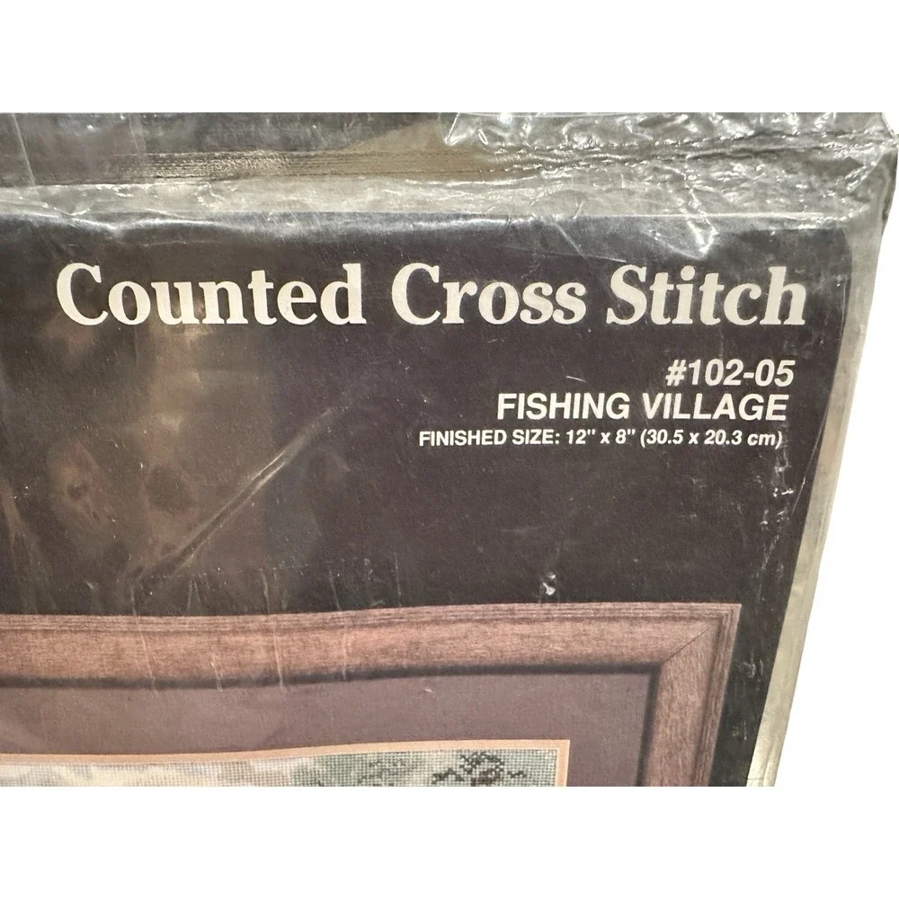 Janlynn FISHING VILLAGE Cross Stitch Kit 102-05 NEW‎ Boyd Designs